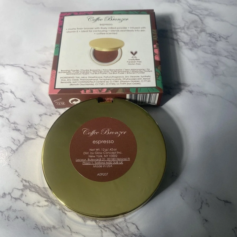 Winky Lux Coffee Bronzer ESPRESSO Matte Powder‎ Compact Contouring Makeup New
